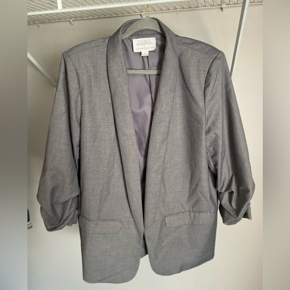 Grey/Silver Anthropologie Blazer Size Large